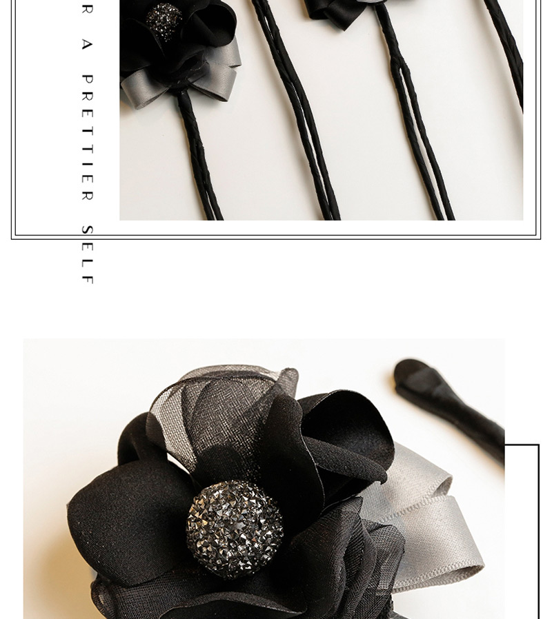 Elegant Gray Flower Shape Decorated Hairdisk,Hair Ribbons