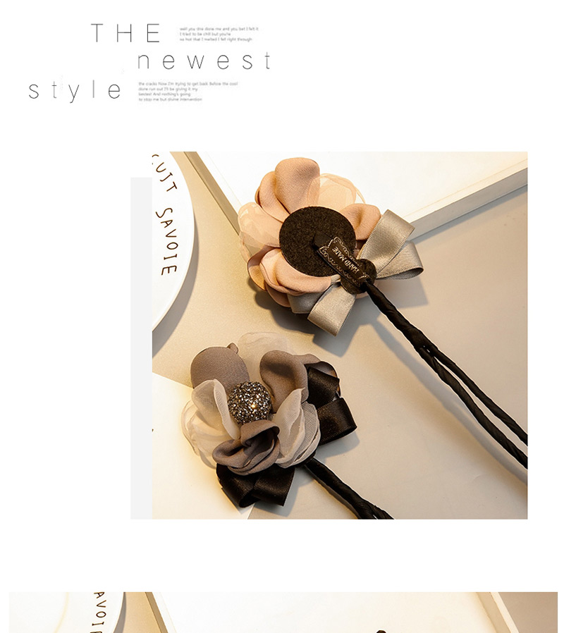 Elegant Gray Flower Shape Decorated Hairdisk,Hair Ribbons