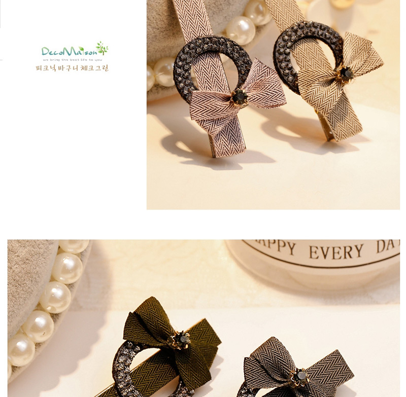 Fashion Dark Gray Bowknot Decorated Simple Hair Clip,Hairpins