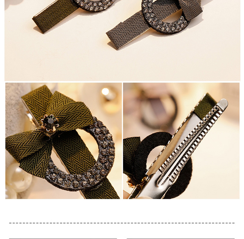 Fashion Khaki Bowknot Decorated Simple Hair Clip,Hairpins