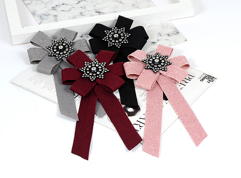 Fashion Light Pink Flower Shape Decorated Bowknot Brooch,Korean Brooches