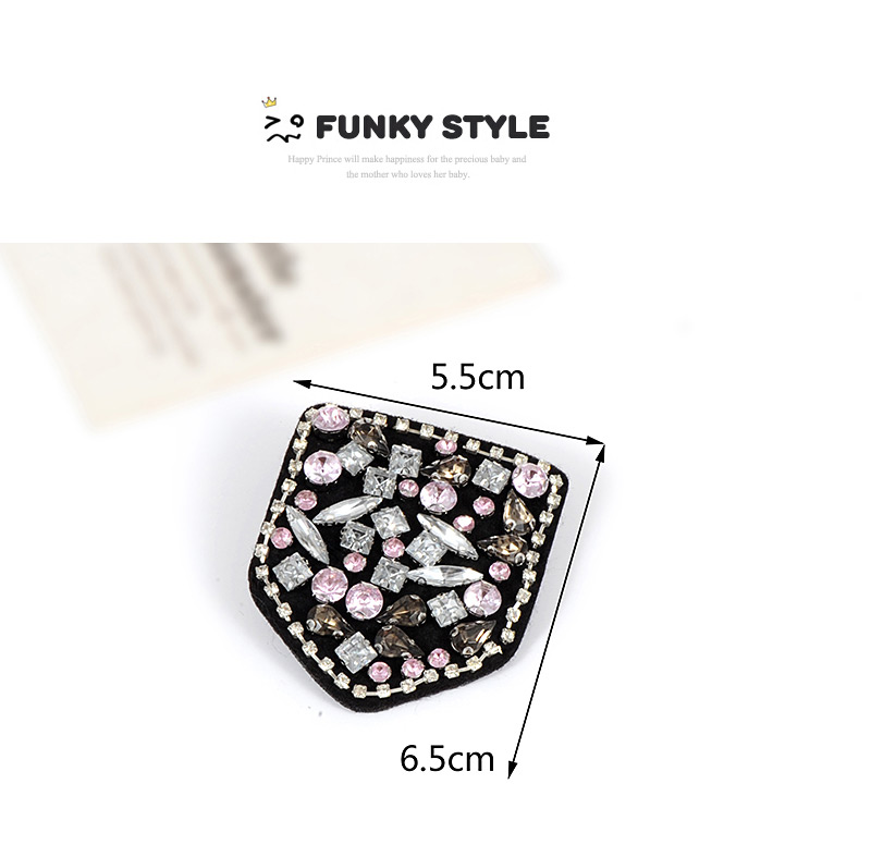 Fashion Black+white+pink Square Shape Decorated Brooch,Korean Brooches