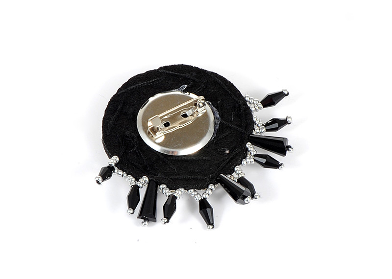 Fashion Black+white Round Shape Decorated Brooch,Korean Brooches