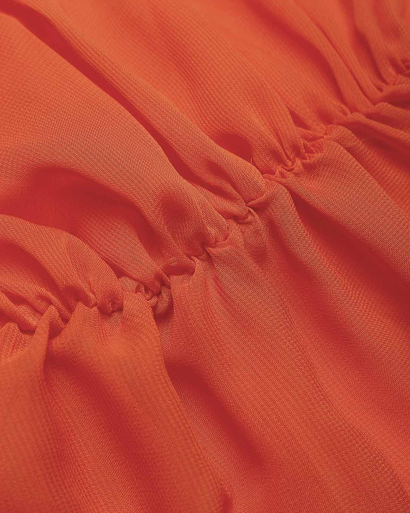 Fashion Orange Pure Color Decorated Smock,Sunscreen Shirts