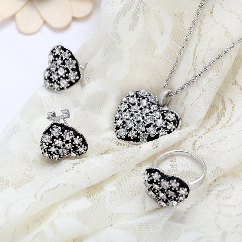 Fashion Silver Color Heart Shape Design Jewelry Sets,Jewelry Sets