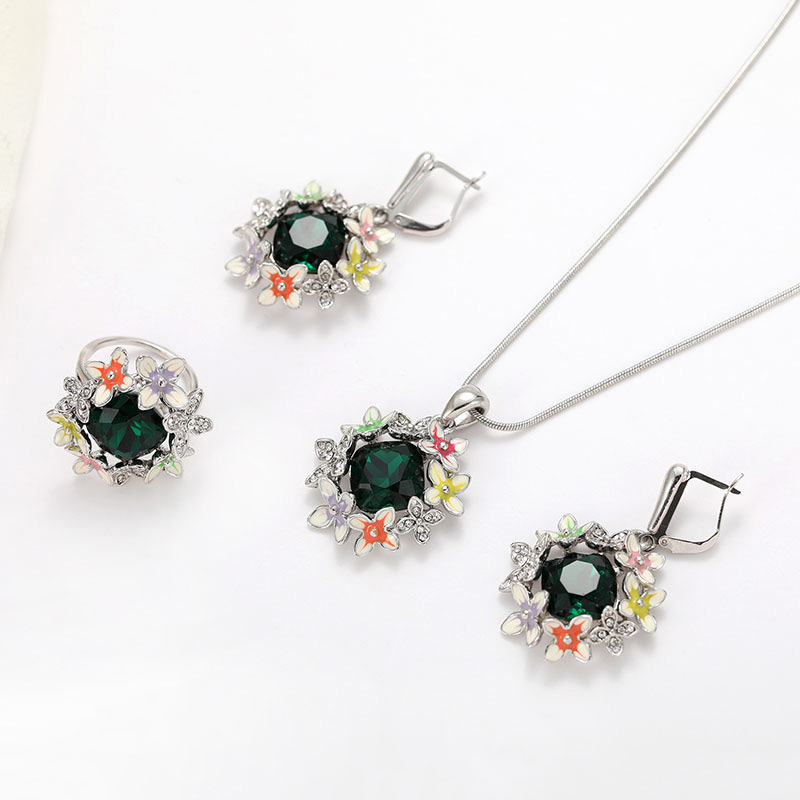 Fashion Multi-color Flowers Design Color Matching Jewelry Sets,Jewelry Sets