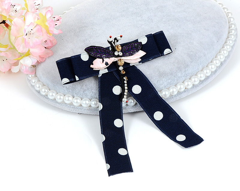 Vintage Black+white Dragonfly Shape Decorated Brooch,Korean Brooches