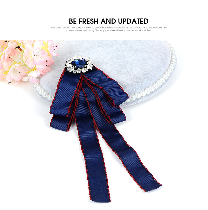 Fashion Navy Oval Shape Decorated Brooch,Korean Brooches