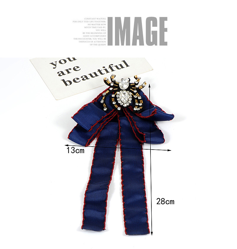 Vintage Navy Spider Shape Decorated Brooch,Korean Brooches