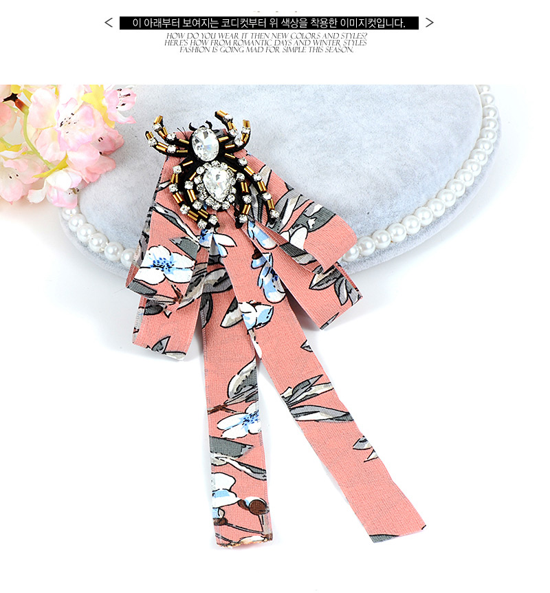 Fashion Dark Pink Spider Shape Decorated Brooch,Korean Brooches