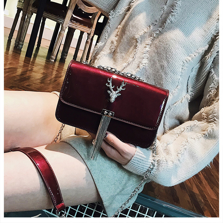 Elegant Red Deer Shape Decorated Bag,Shoulder bags
