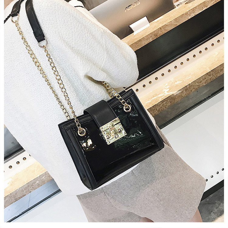 Fashion Black Square Shape Decorated Bag,Shoulder bags