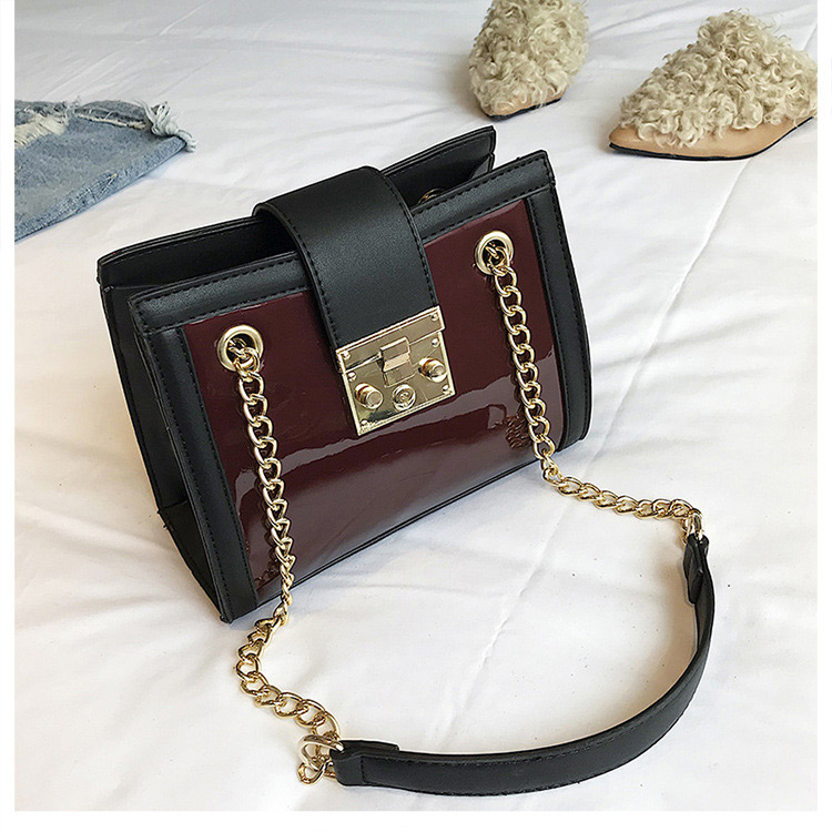 Fashion Red Square Shape Decorated Bag,Shoulder bags