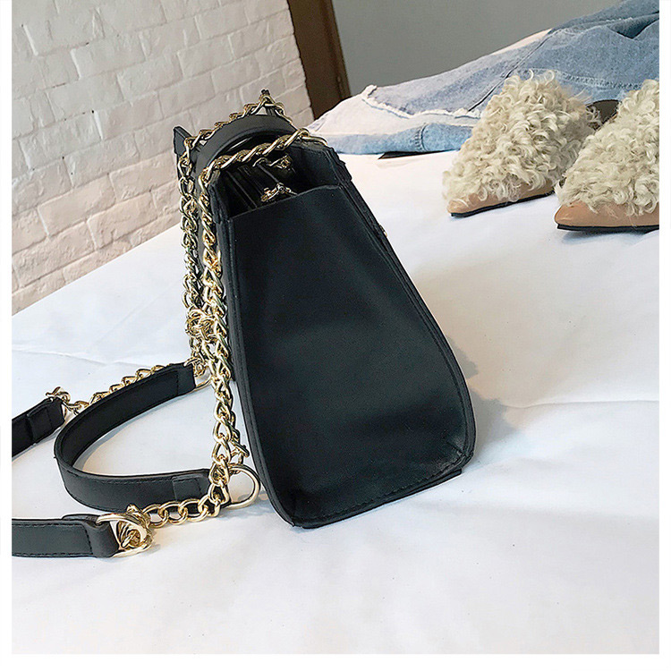Fashion Black Square Shape Decorated Bag,Shoulder bags