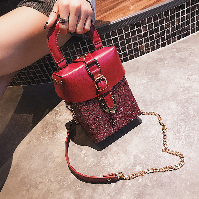 Fashion Red Paillette Shape Decorated Bag,Handbags