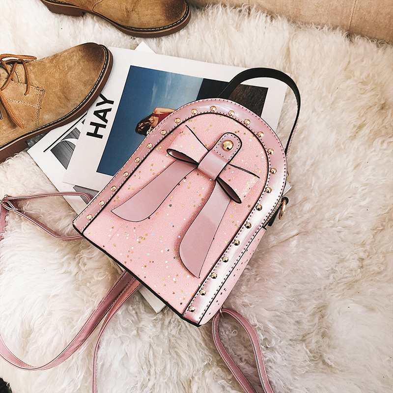 Fashion Pink Bowknot Shape Decorated Bag,Backpack