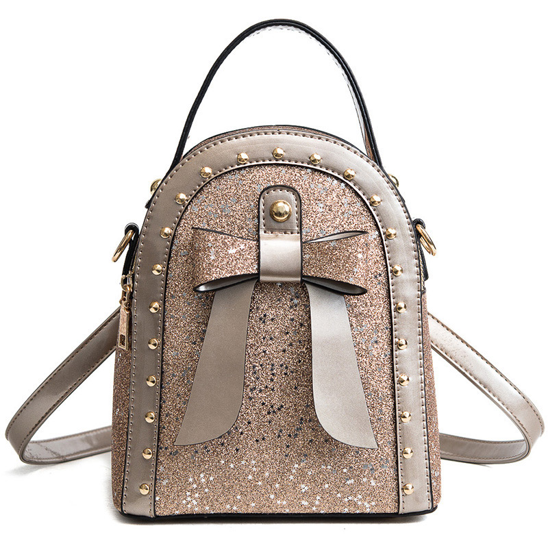Fashion Silver Color Bowknot Shape Decorated Bag,Backpack