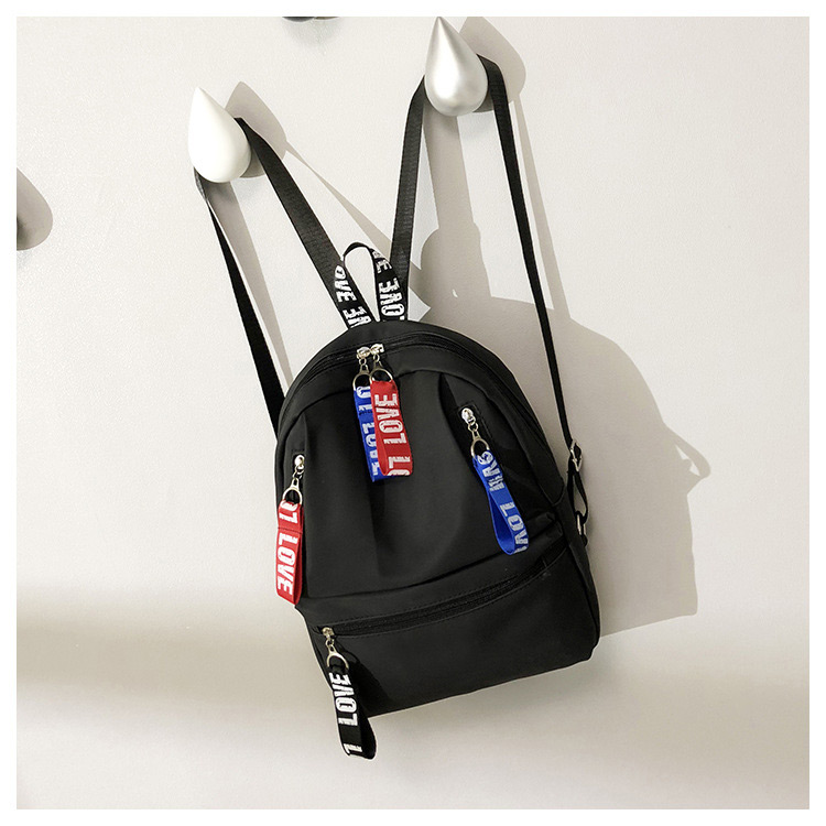 Trendy Black Letter Pattern Decorated Backpack,Backpack