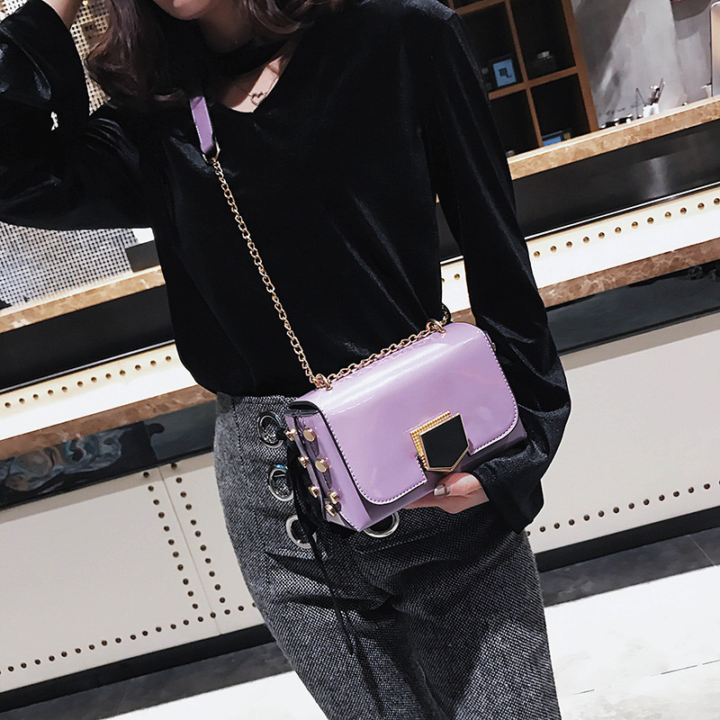 Fashion Purple Pure Color Decorated Simple Shoulder Bag,Shoulder bags