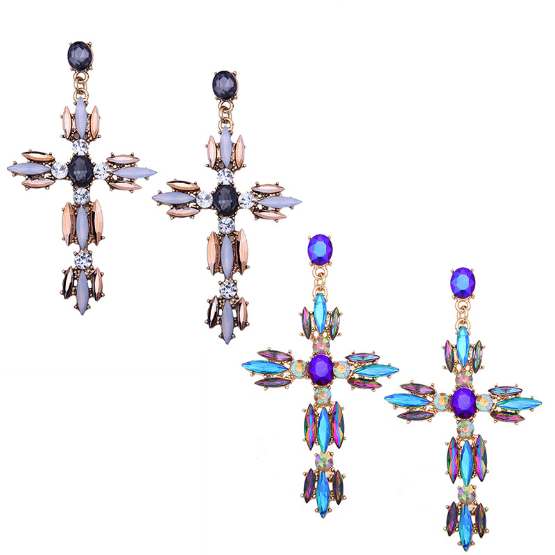 Fashion Champagne Oval Shape Diamond Decorated Earrings,Drop Earrings