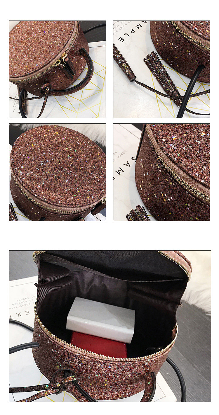 Lovely Brown Round Shape Decorated Bag,Handbags
