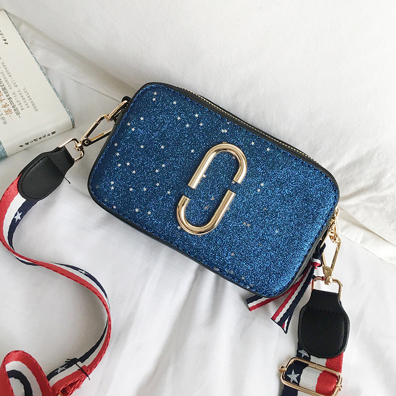 Fashion Blue G Shape Decorated Bag,Shoulder bags