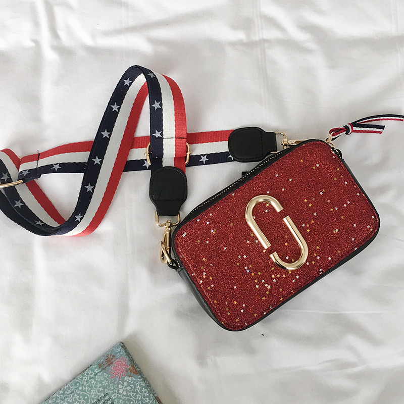Fashion Red G Shape Decorated Bag,Shoulder bags