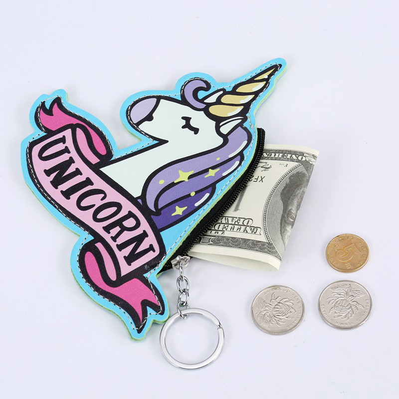 Fashion Pink Unicorn Shape Decorated Wallet,Wallet