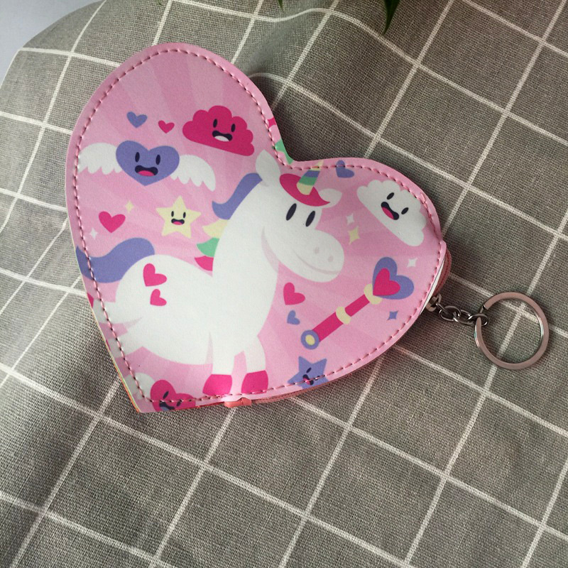 Fashion Pink Heart Shape Decorated Wallet,Wallet