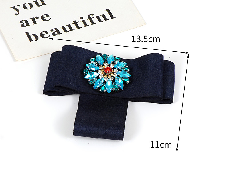 Fashion Navy Flower Shape Decorated Bowknot Brooch,Korean Brooches