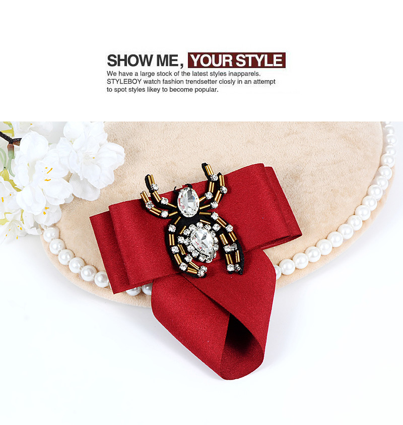 Fashion Navy Water Drop Shape Decorated Bowknot Brooch,Korean Brooches