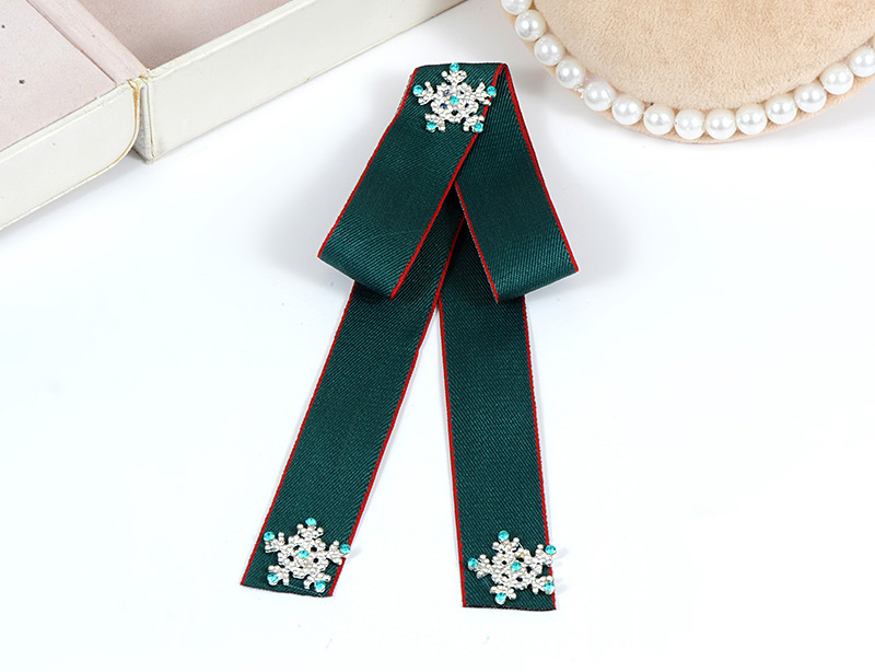 Fashion Green Snowflake Shape Decorated Bowknot Brooch,Korean Brooches