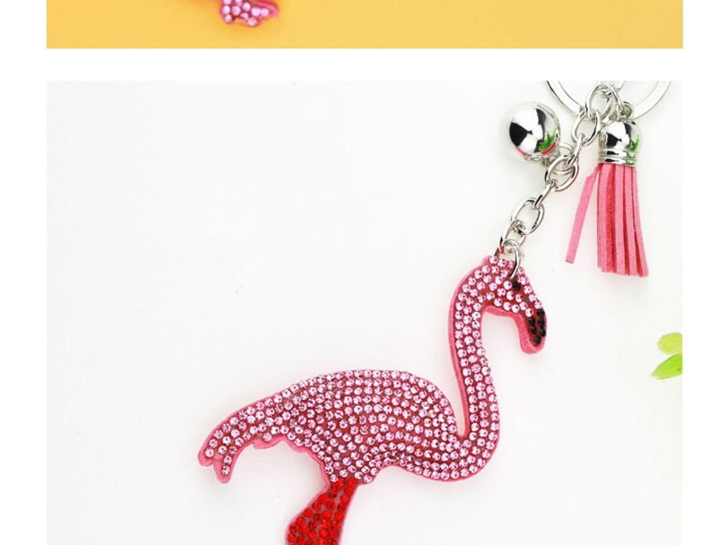 Lovely Red+black Flamingo&tassel Decorated Ornaments,Fashion Keychain