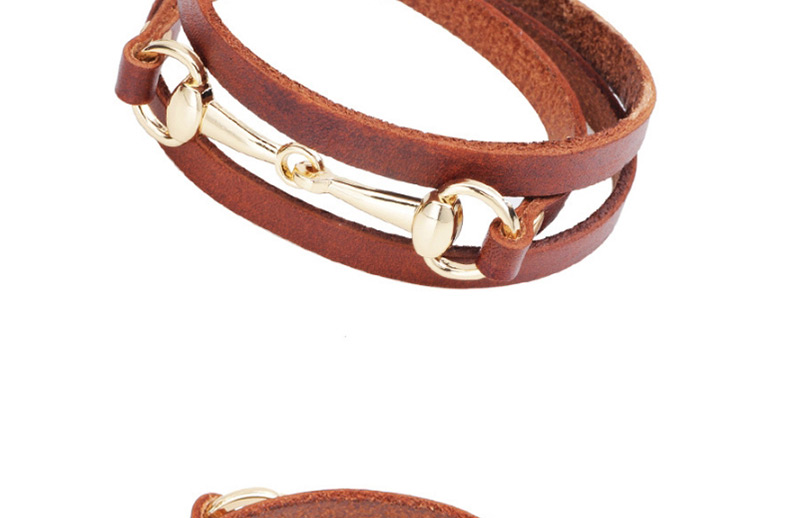 Fashion Brown+silver Color Circular Ring Decorated Multi-layer Bracelet,Fashion Bracelets