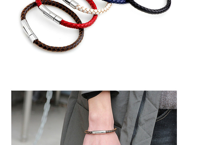 Fashion Red Grid Shape Design Simple Couple Bracelet,Bracelets