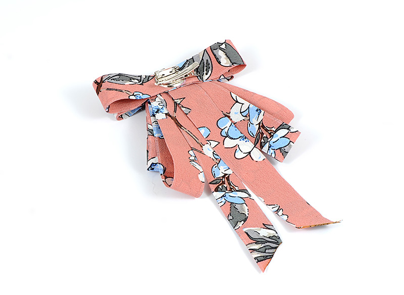 Trendy Pink Beads Decorated Simple Bowknot Brooch,Korean Brooches