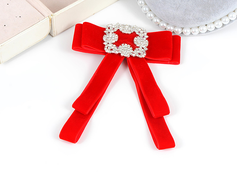 Trendy Black Square Shape Decorated Bowknot Brooch,Korean Brooches