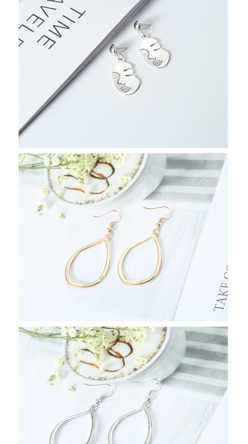 Fashion Gold Color Pure Color Design Hollow Out Earrings,Drop Earrings