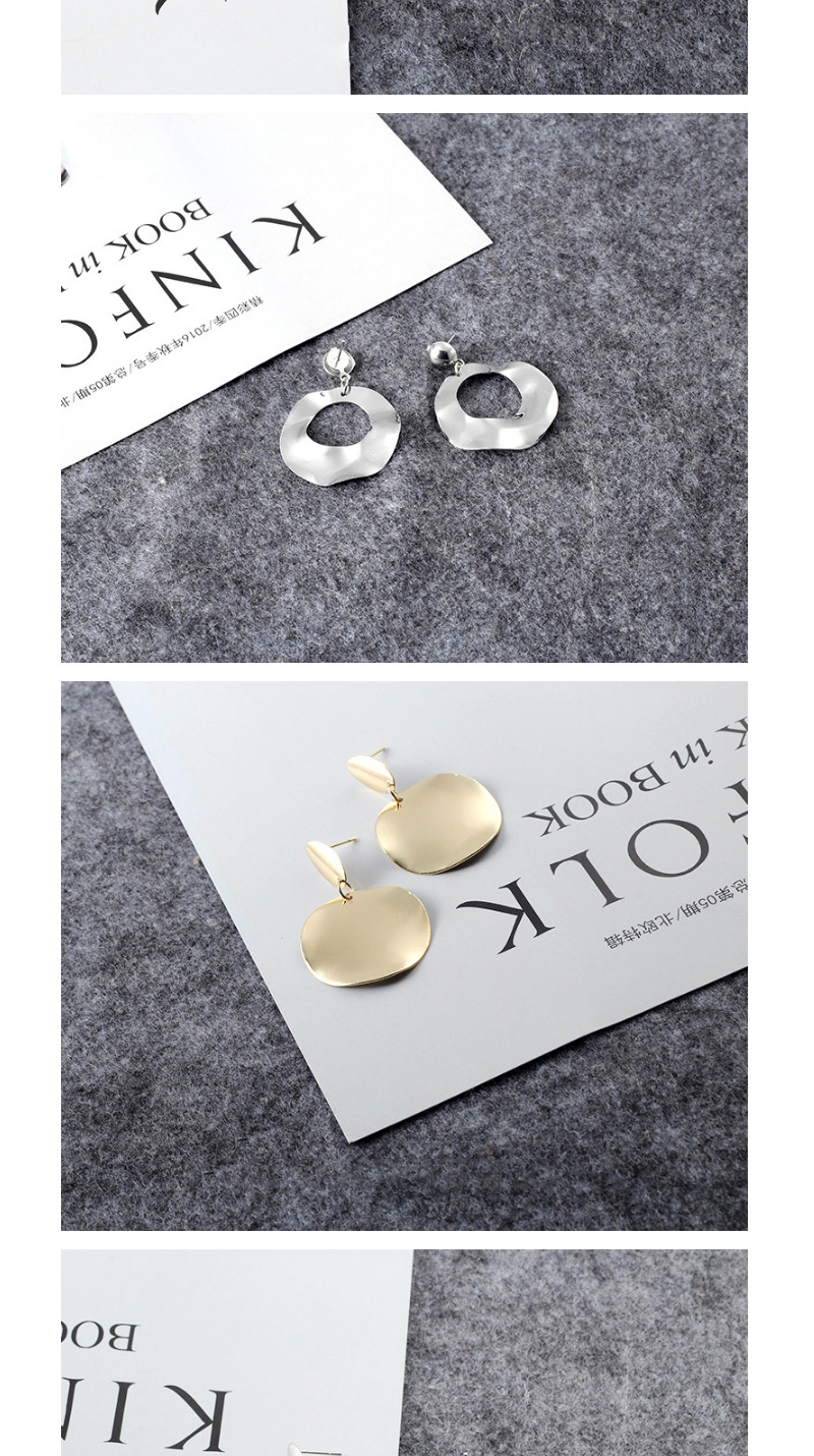 Fashion Silver Color Pure Color Decorated Oval Shape Earrings,Drop Earrings