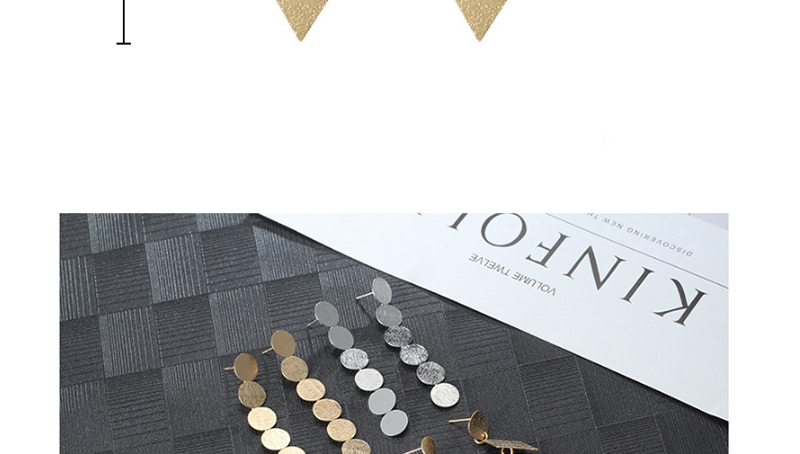 Fashion Gold Color Round Shape Design Pure Color Long Earrings,Drop Earrings