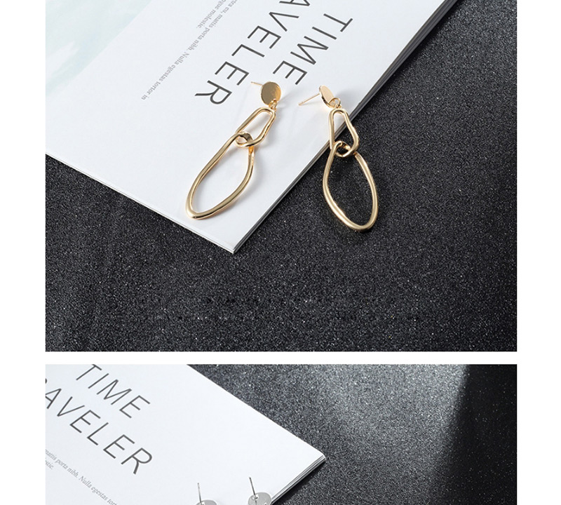 Fashion Silver Color Square Shape Design Hollow Out Earrings,Drop Earrings