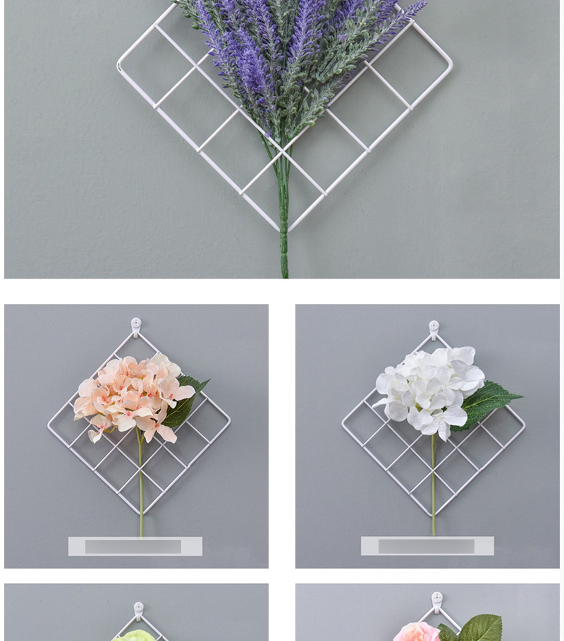 Fashion White+blue Grid Shape Design Pure Color Ornament(with Flower),Household goods