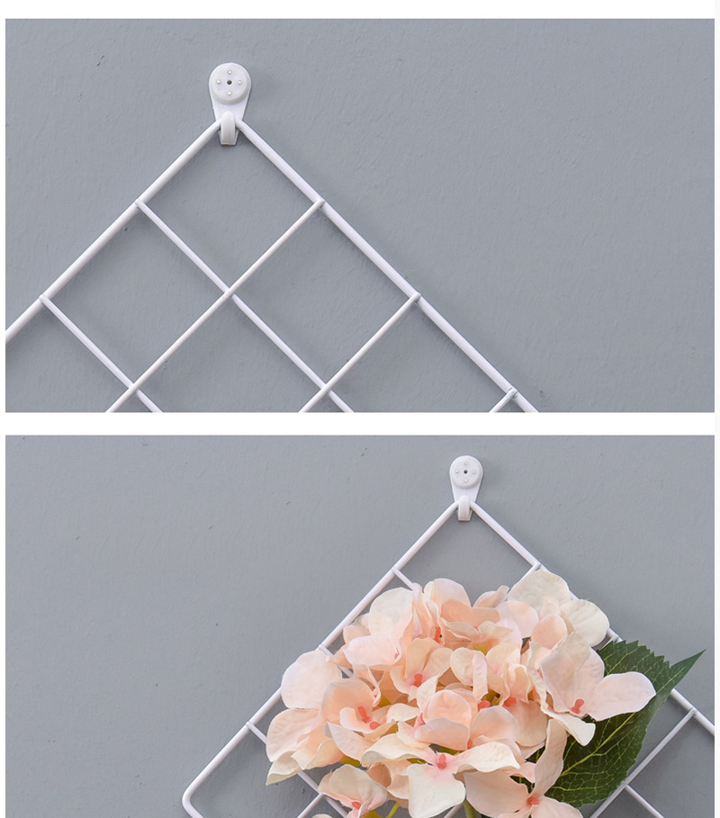 Fashion White+pink Grid Shape Design Pure Color Ornament(with Flower),Home Decor