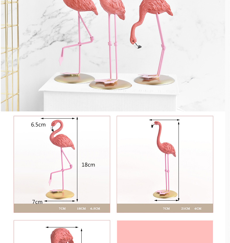 Fashion Dark Pink Flamingo Shape Design Ornament,Household goods