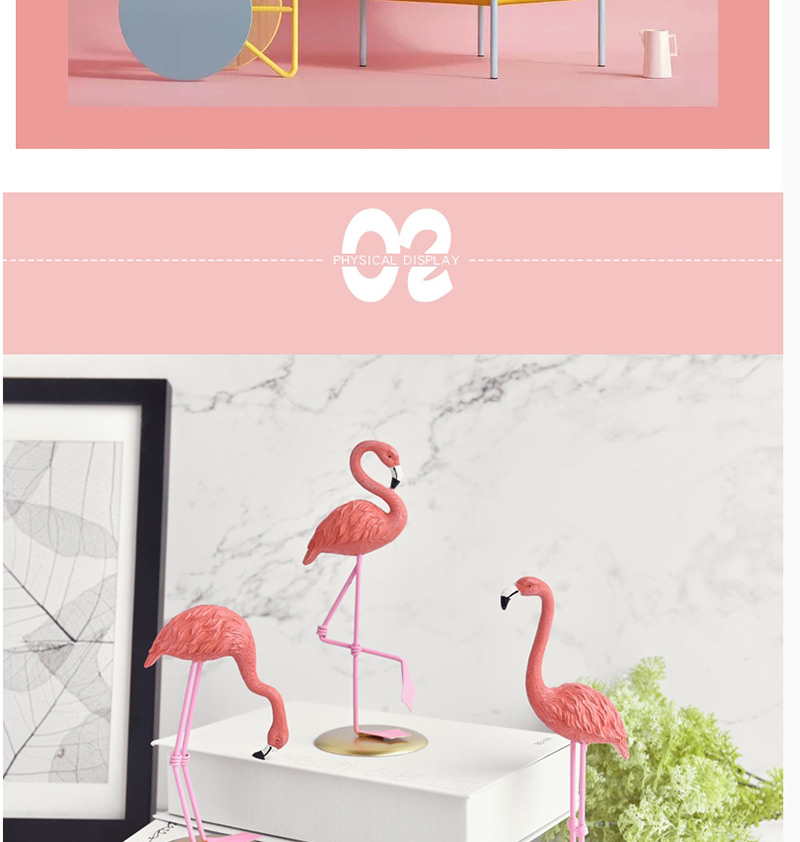 Fashion Dark Pink Flamingo Shape Design Ornament,Household goods