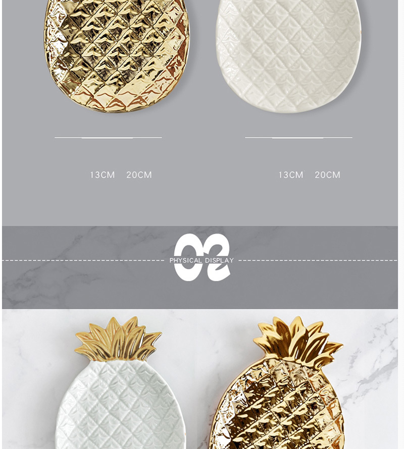Fashion White Pineapple Shape Design Simple Tray,Household goods