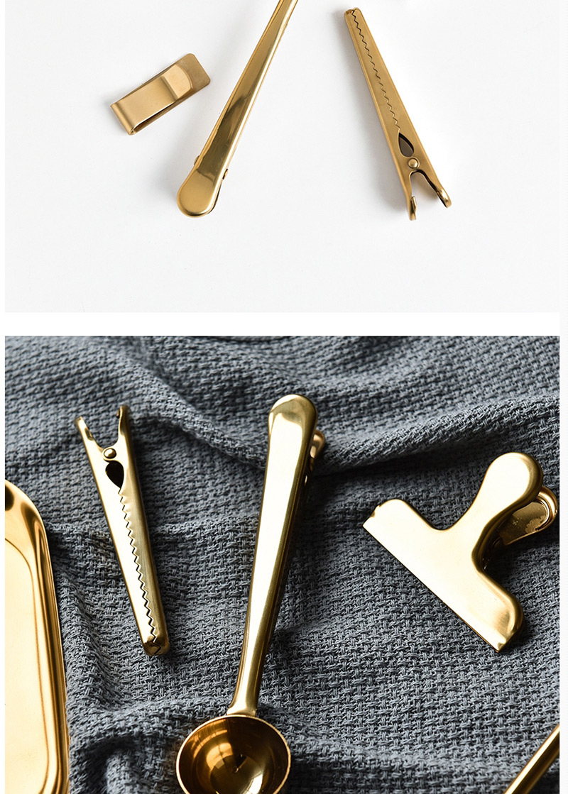 Fashion Rose Gold Spoon Shape Design Pure Color Clip,Home Decor