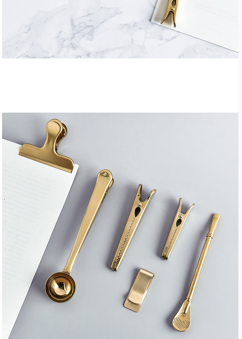 Fashion Gold Color Spoon Shape Design Pure Color Clip,Home Decor