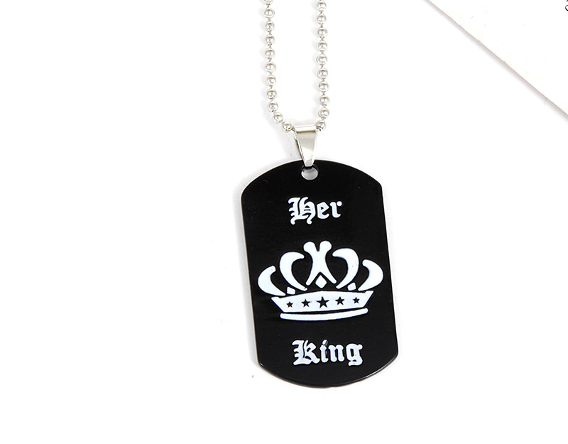 Fashion Silver Color King Pattern Decorated Necklace,Pendants