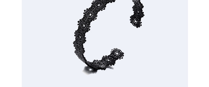 Fashion Black Pure Color Design Hollow Out Bracelet,Fashion Bangles